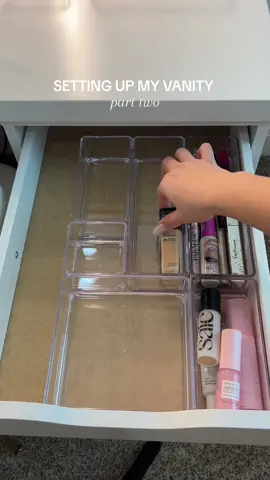Replying to @Papayaa01 part two of setting up my vanity :)) this process forced me to go through my makeup which was much needed lol  #vanity #setupmyvanity #makeuproom #vanitysetup #asmr 