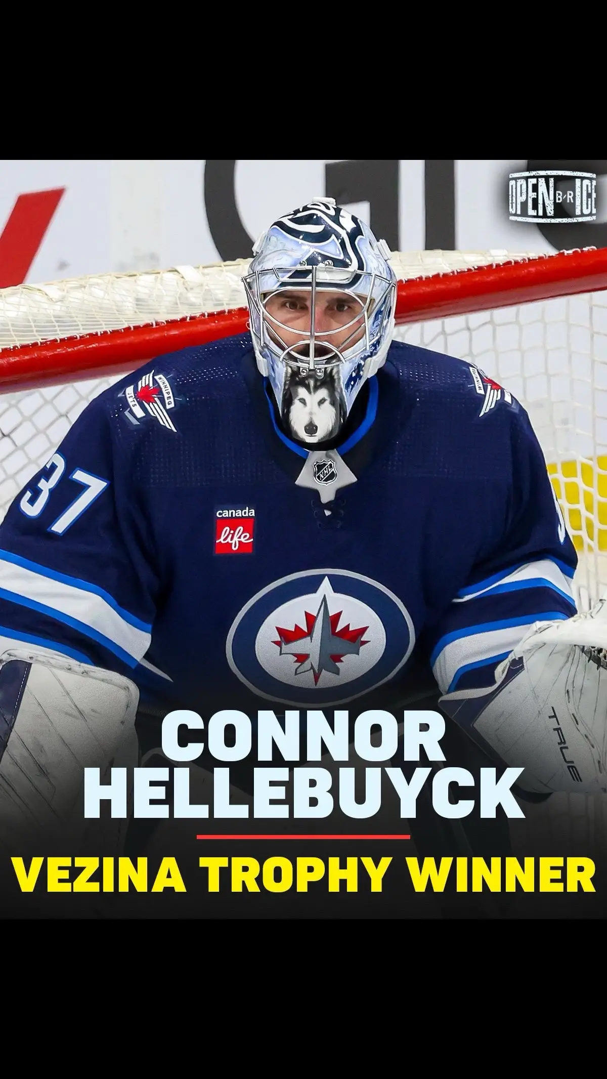 BRICK WALL 🧱 Connor Hellebuyck is your 2024 Vezina Trophy winner 🏆 #NHL #hockey #hockeytiktoks #goalie 