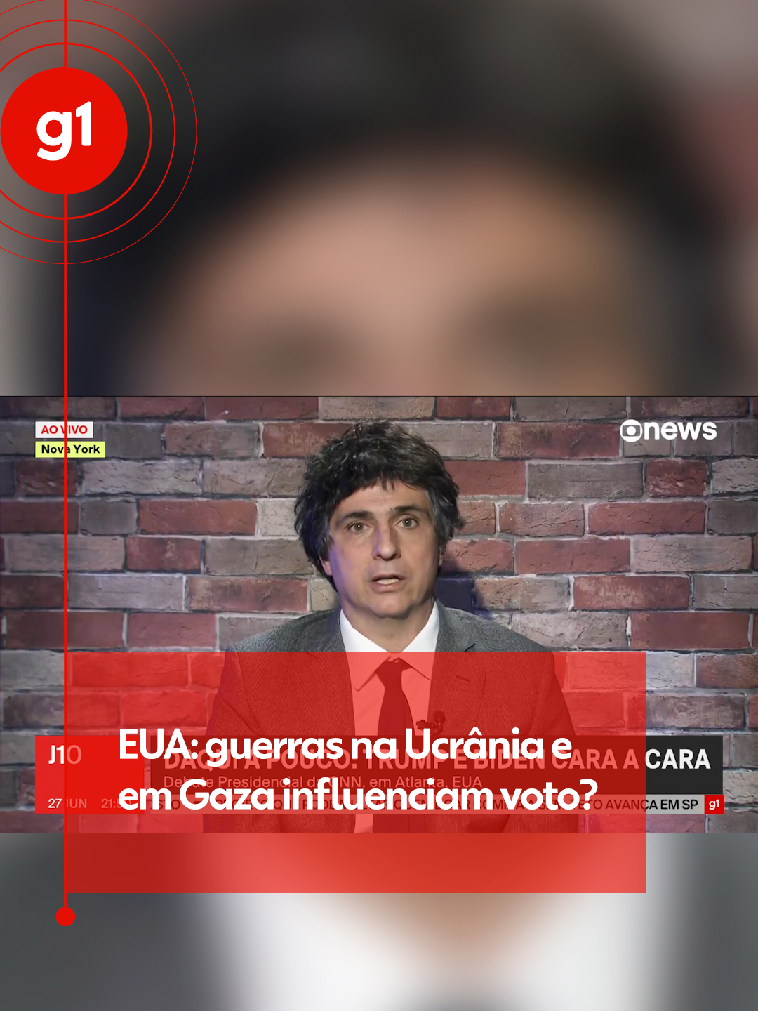 EUA: guerras na Ucrânia e em Gaza influenciam voto?  - Joe Biden e Donald Trump fazem nesta quinta (27) no 1º debate da disputa pela Presidência dos EUA.  Com papéis invertidos em relação ao último duelo, há 4 anos, candidatos têm como principal desafio conquistar os indecisos.  Alguns temas globais também pesam na hora do voto. Guga Chacra explica como a política externa pesa na decisão do eleitor americano.  Acompanhe as atualizações no #g1 #debate #estadosunidos #eua #joebiden #donaldtrump #tiktoknoticias