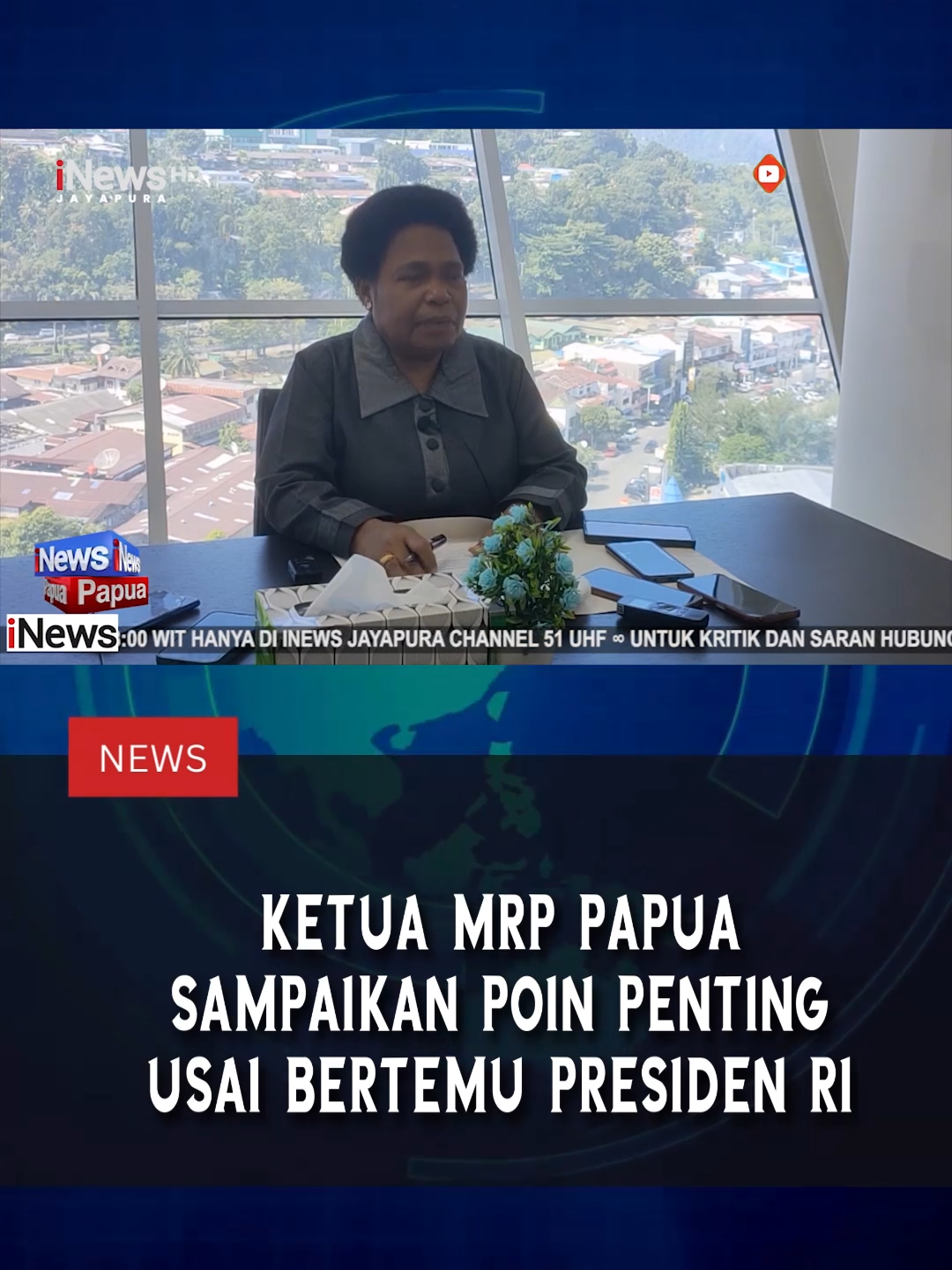 KETUA MRP PAPUA SAMPAIKAN BEBERAPA POIN PENTING USAI BERTEMU PRESIDEN RI