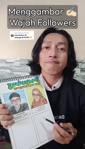Membalas @farel.kcw , Semoga suka, Selanjutnya wajh siapa lagi ni yang mau digambarin? jangan lupa follow & komentar ya! #ununkart #karyaseniku #drawingmyfollowers #sketsawajah #serunyabelajar 