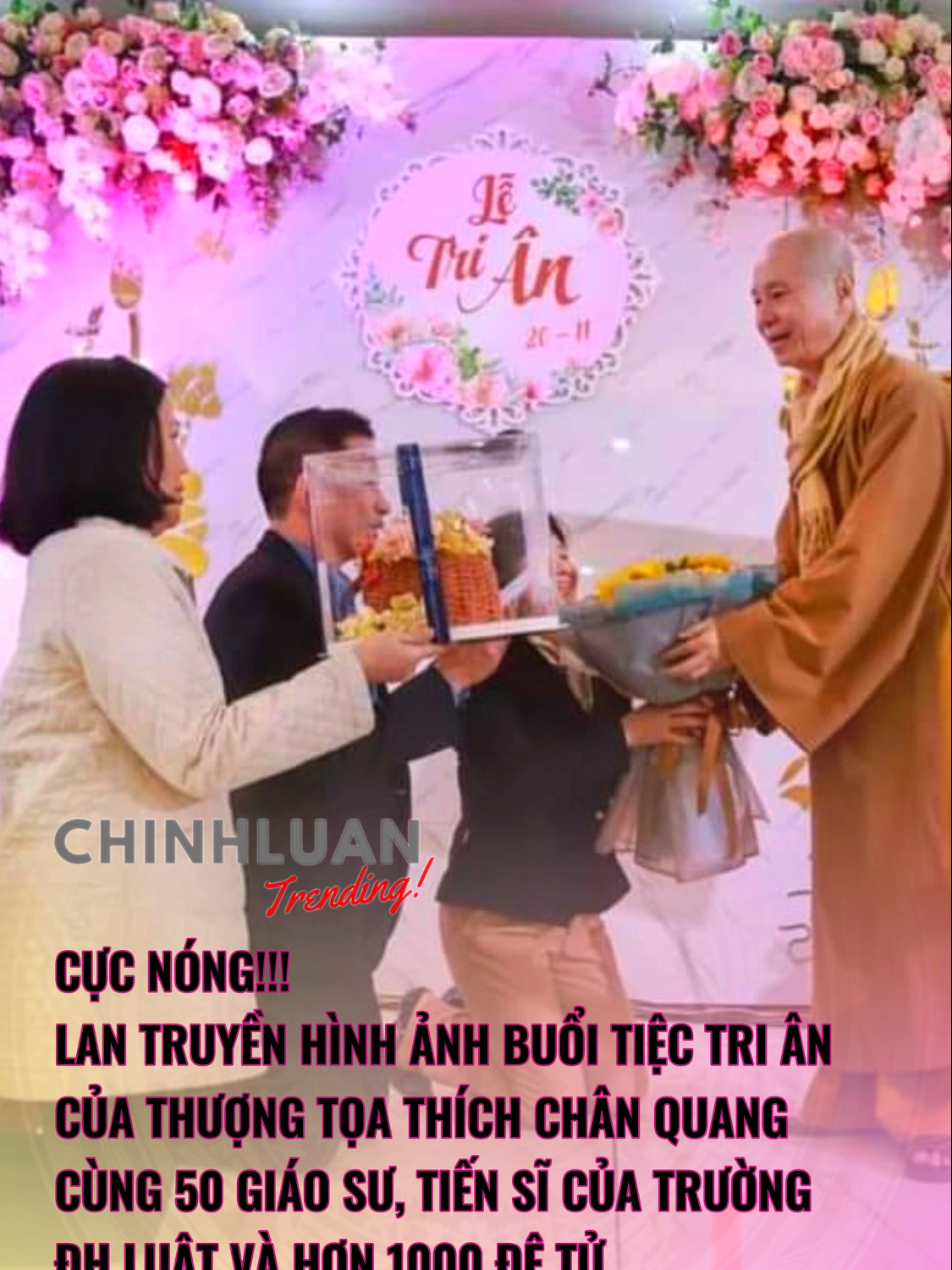 ️Lan truyền hình ảnh buổi tiệc Tri ân của Thượng tọa Thích Chân Quang cùng 50 Giáo sư, Tiến sĩ của trường ĐH Luật và hơn 1000 đệ tử. #ChinhluanTrending #tiktoknews #SaigonTV #tintuc #thichchanquang #vuongtanviet #daihocluathanoi