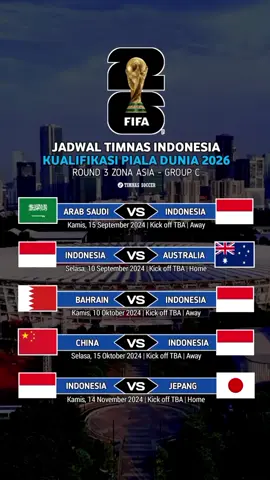 Jadwal Timnas Indonesia Kualifikasi Piala Dunia 2026 Round 3 Zona Asia #jadwaltimnasindonesia #jadwalkualifikasipialadunia2026 #jadwalround3 #jadwalbola #timnasindonesia 