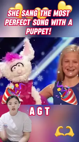 She sang the most perfect song with a puppet! 🎤🧸   #americasgottalent #agt_allstar #agt #foryou #usa #america #talent #allstar