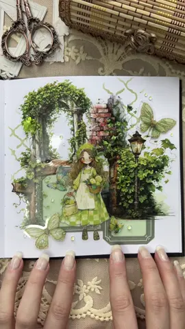 🍃☘️🧩👒💚 ASMR Journaling Scrapbook wuth me #asmrtiktok #scrapbookwithme #journalwithme #junkjournalideas #relaxingvideos #скрапбукинг #асмр #greenaesthetic 