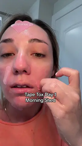 Tape tox Day 1 shed#tapetox #botoxalternativeathome #antiaging #wrinklesolution #wrinklesolution #wrinkletreatment #wrinkles 