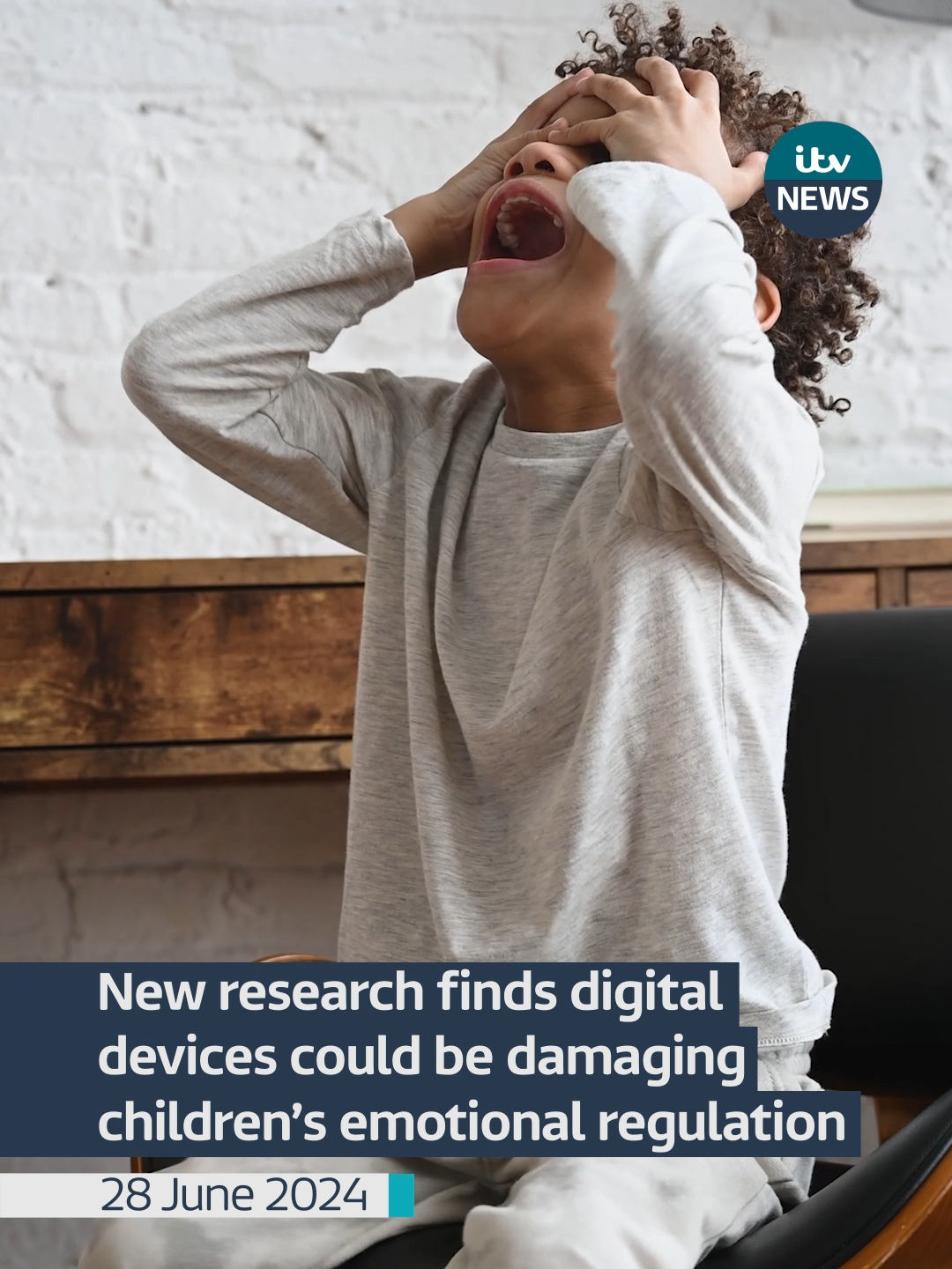 New research finds digital devices could be damaging children’s emotional regulation #itvnews #news #children