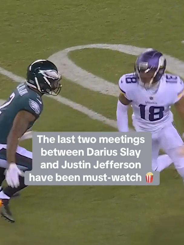 what a battle 🔥 #justinjefferson #dariusslay #philadelphiaeagles #minnesotavikings #nfl