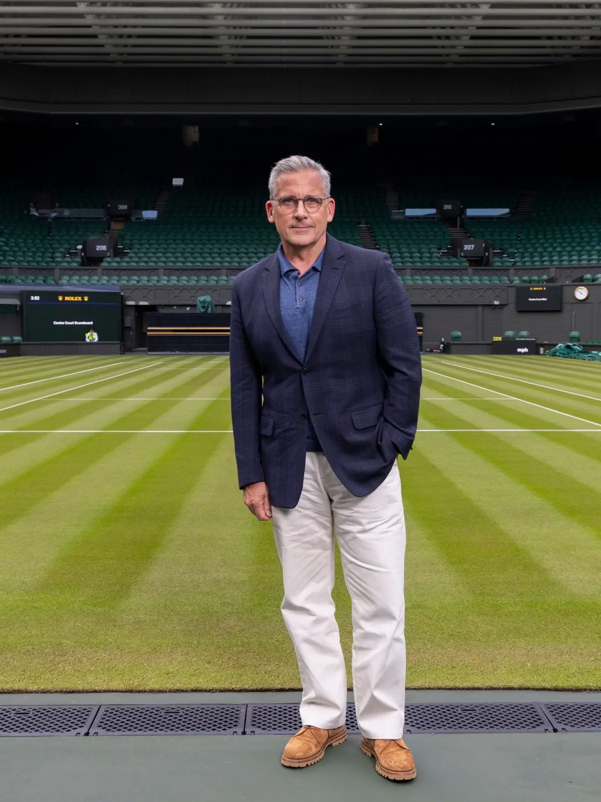 A special visitor 👋  Ahead of the cinema-only release of Despicable Me 4, Steve Carell stopped by to see the  #Wimbledon sights 🤩 #DM4