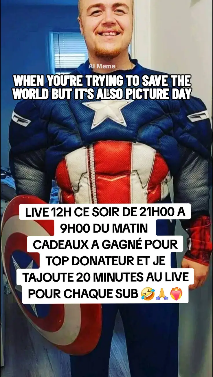 LIVE 12H CE SOIR DE 21H00 A 9H00 DU MATIN  CADEAUX A GAGNÉ POUR TOP DONATEUR ET JE TAJOUTE 20 MINUTES AU LIVE POUR CHAQUE SUB 🤣🙏❤️‍🔥#hahaha #live #12h #communauté #humor #captain #viral #canada #quebec #fortnite 