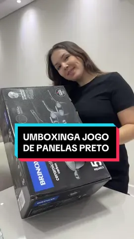 chegouuuuuu amigas ! ❤️ #umboxing #panela #panelapreta #brinox #panelabrinox #desafio #trend #fy #jogodepanelas 