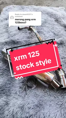 Replying to @dave45371xrm 125 stock canister na mejo may lutong ang tunog available na#jdeeracingmuffler #jdeemuffler #jdeechickenpipe #jdeepowerpipe #jdeebigelbow #ridetok #fyp #fyp 