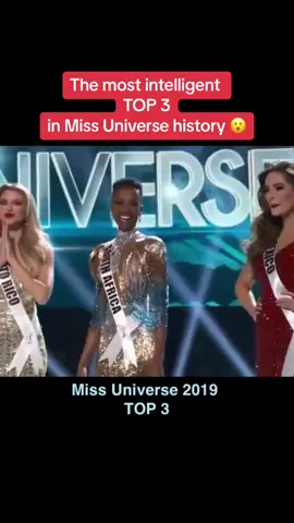 The best top 3 in history when it comes to communication skills. #missuniverse #southafrica #puertorico #mexico #fyp 