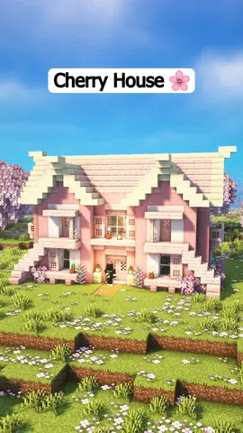 Duo Cherry Blossom 🍒 House 🏡 #Minecraft 