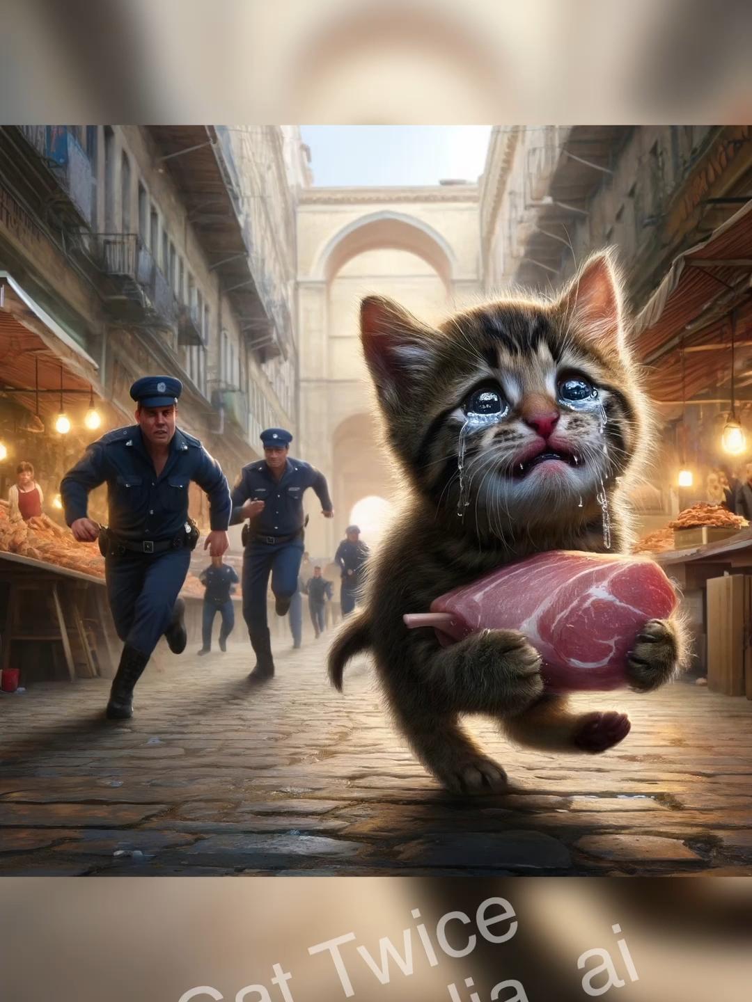 😿👮‍♂ Cat Escape Story 🐈 #catsoftiktok #fyp #fypシ #foryoupage #cat #ai #aiart