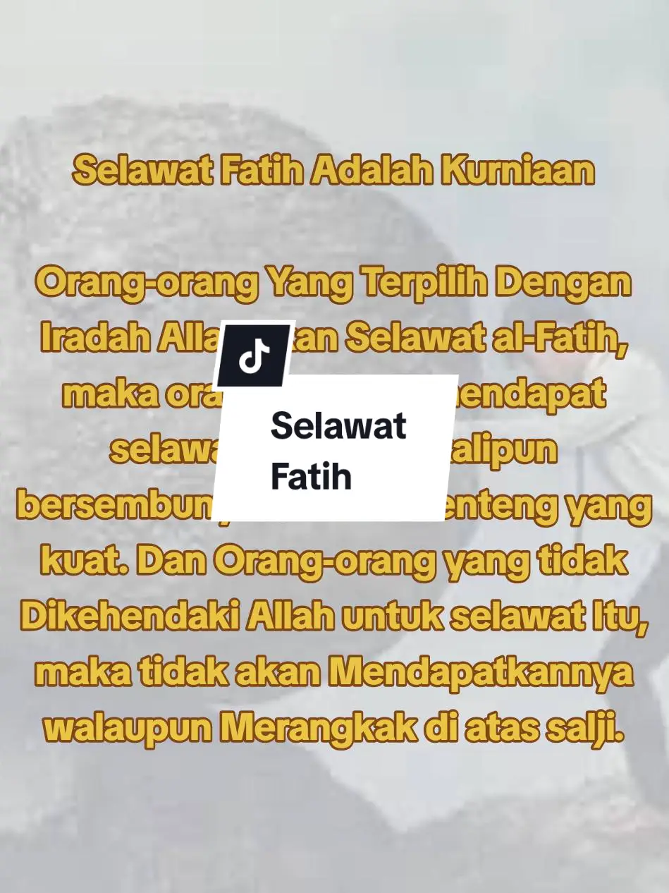 Kerana Zaman berada di penghujungnya dan lemahnya ummah dalam setiap hal berkaitan diri,lemah pada amalan dan sebagainya Hanya mengharapkan Anugerah dan kurniaan Maka Selawat Fatih menjadi penampung dan penyempurna segala kekurangan.  Hanya perlu Doa, Taufiq dan kurniaan Allah agar kita dapat beramal dengannya Insyaallah #selawatfatih #maulid #maulidnabi #majlisselawat #sholawatfatih #sholawat #ilmuagama #ilmu #ceramah #