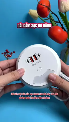 Trạm sạc nhanhh đa năng, 4 cổng sạc tích hợp đèn led. #ocamsacdienthoai #ocamdiendanang #bosacnhanh 
