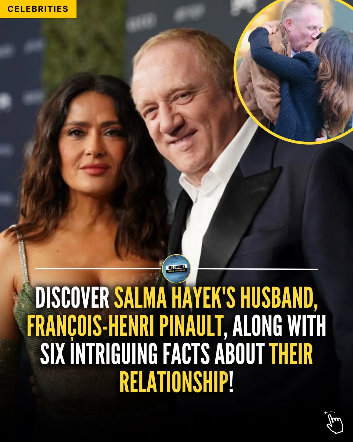 Salma Hayek's husband, François-Henri Pinault, is the CEO of luxury fashion group Kering. They met at a gala in Venice in 2006, and have a daughter named Valentina Paloma, born in 2007. They married in Paris in 2009 and renewed their vows in Bora Bora in 2018. François-Henri encouraged Salma to continue her career, considering it her 