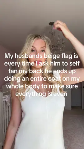 This man is detail oriented & needs to make sure if its perfect and im here for it #selftanner #selftanning #marriage #beigeflag #greenflag 