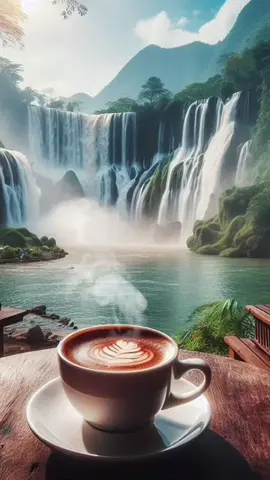 Choose the right place to drink your coffee #nature #beautiful #fyp 