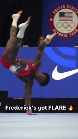 Watching Frederick Richard's flares in slow motion on repeat. 🔁 #USAGTrials24 #parisolympics #flares #gymnastics #floor 