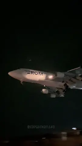 Rare B747 In manila!😳😱 #fyp #b747f #romcargoairlines #rpll 