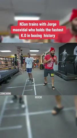 N3on trains with Jorge masvidal who holds the fastest K.O in boxing  history #n3onclips 