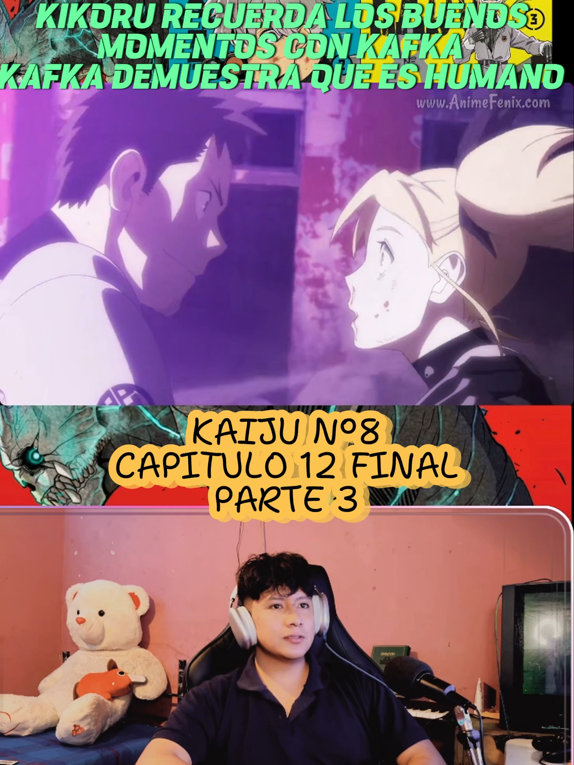 KAIJU N° 8 CAPITULO FINAL PARTE 3 KIKORU RECUERDA LOS MOMENTOS CON KAFKA#KaijuNo8 #Kaijuu8gou #Kaiju #ShonenJump #KafkaHibino #earthdefenseforce #minaashido #tiktok #react #curiosidades #animeedit #kikorushinomiya ##xyzbca #viral #follow #manga#animefans #fyp#ship #kafkaykikoru #paratii #amor