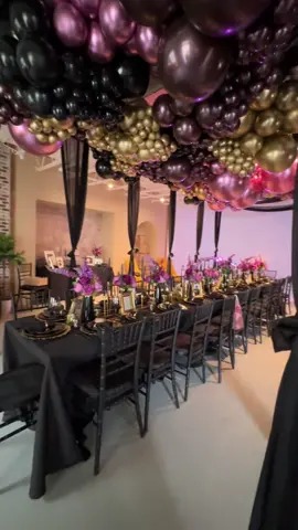 Dinner Party Vibes #FYP #Dmvtiktok #Trending #Viral #DinnerParty #CeilingBalloons #Partydecor #Tablescape #Partytiktok @JPix Studio 