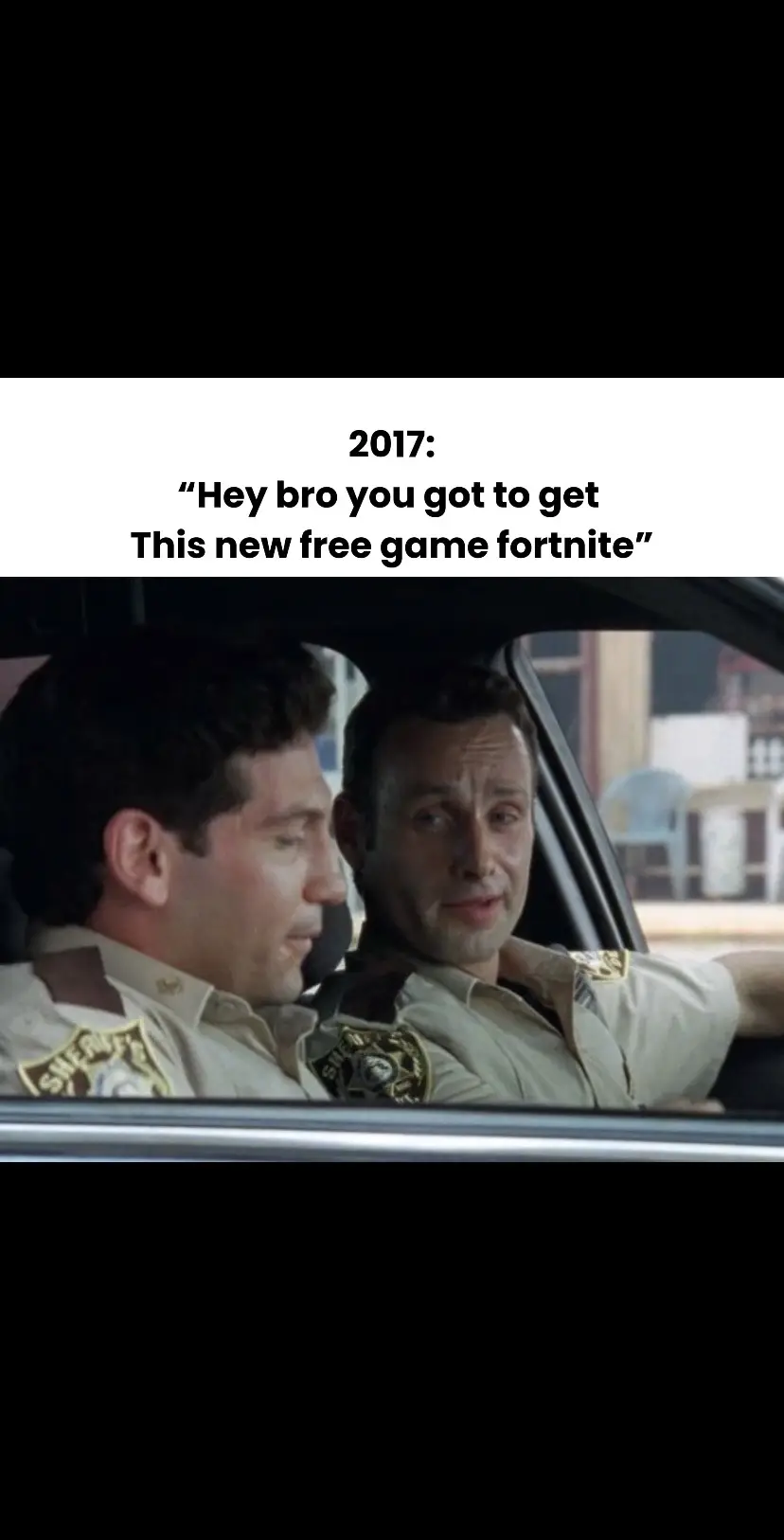 Its been 7 years… 😔 #fortnite #ogfortnite #twd #rickgrimes #shanewalsh #nostalgia #memories #2017 #sad #fyp 