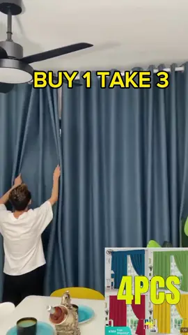 buy 1 take 3 curtains na dating 398 ngayun 199 nalang #fyp #curtains #kurtina #windowcurtain #householditems 