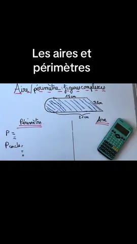Aires et perimètres de figures complexes  avec exercices corrigés 😉 #aire #perimetre #brevet #brevet2024 #math #maths #college  