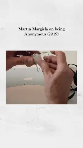 „Margiela in his own words“ talking about being anonymous #margiela #martinmargiela #maisonmargiela #fashion #fashiontiktok 