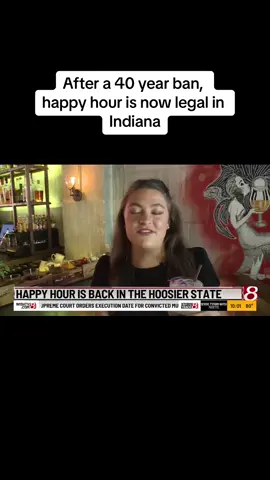 On Monday, happy hour will again be legal in the state of Indiana after nearly 40 years. Happy hour was first banned in 1985 in an effort to curb drunk driving. #indy #news #reporter #fypage #happyhour 