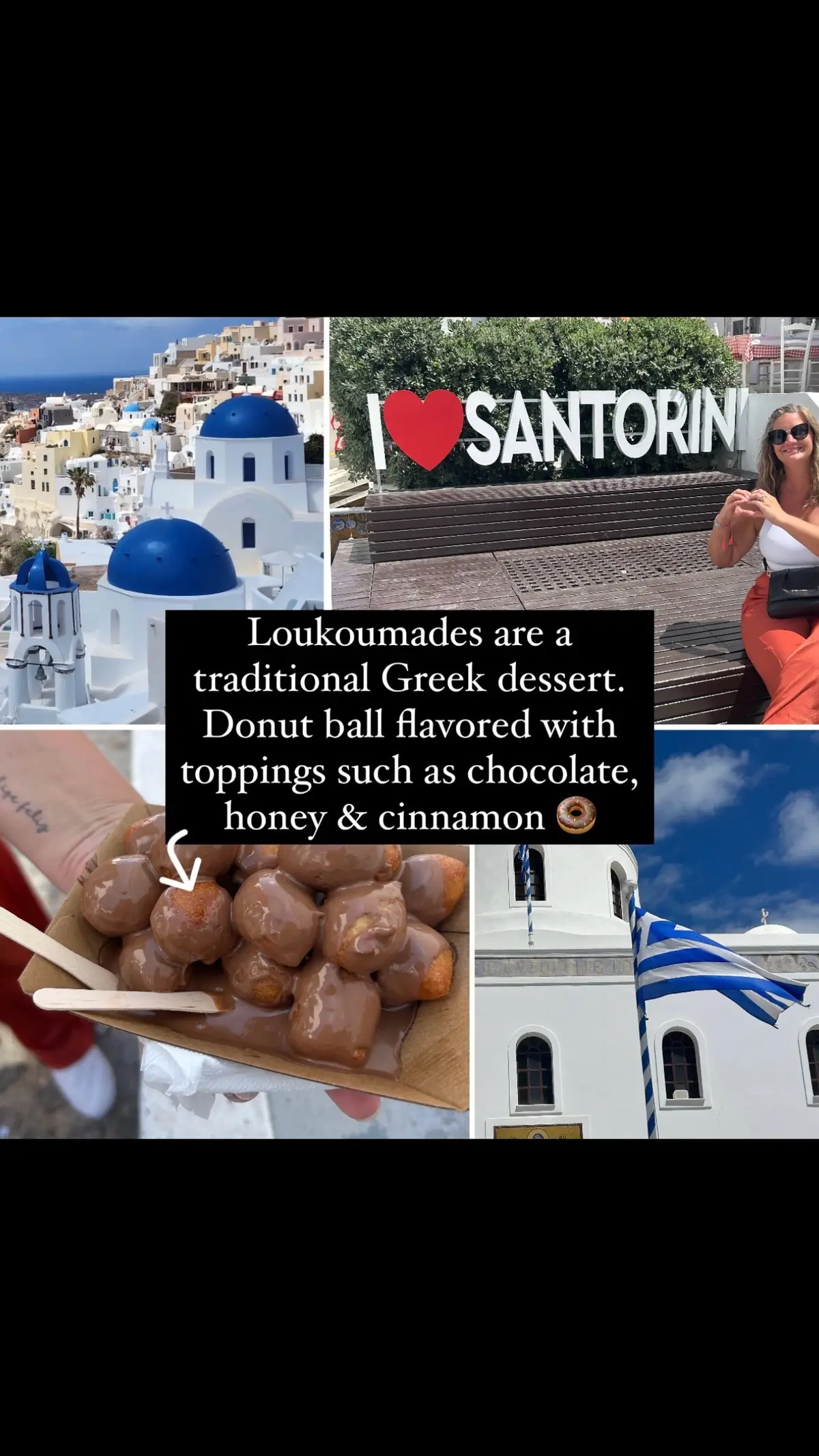 What toppings would you put on your Loukoumades? 🍯 Santorini Tip: visit Luckys Souvlakis for amazing gyros 🥙🇬🇷 #santorini #santorinigreece #greece #loukoumades #travel #traveladvisor #useatraveladvisor #vacaymode #vacaymodetravels 