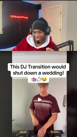 This DJ Transition would shut down a wedding! Cc:@Bertram Grenaae 💒💍😭  #dj #djtransition #djmix #beyonce #djtok #backstreetboys #popmusic #weddingtiktok #gl0balreacts   