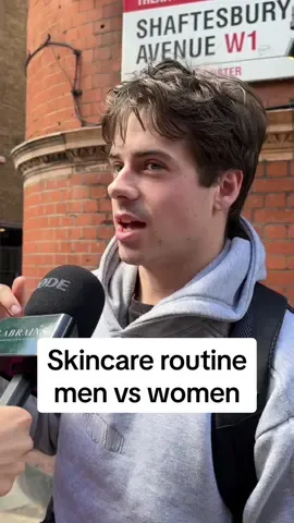 And what’s your skincare routine? 😌 #streetinterview #skincareroutine #menvswomen 