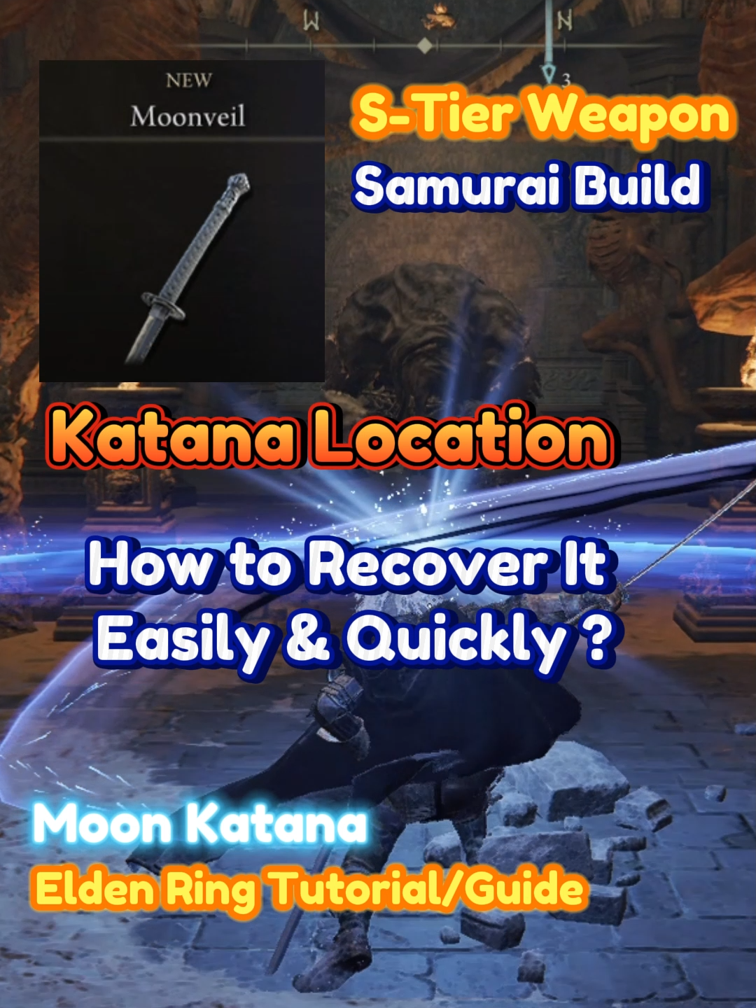 Moonveil Katana Location (Unique Weapon) Elden Ring, Moon Sword - Samurai Build, S-Tier Weapon, how to get moonveil easily and quickly ? caelid location, elden ring tips and location, best katana in the game, dexterity build this katana is one of the players' favorites on elden ring and maybe even prefer it, its ash of war is very fun and does a lot of damage, it is an improved version of the ash of war of the uchigatana, this weapon has a very good scaling on dexterity and intelligence, it is very suitable in a buid samurai or magic samurai, as on all katanas there is a blood loss effect on this weapon so it may be interesting to increase your arcane stats to increase this value , this katana is found in caelid in a cave on a magma wyrm boss, rather simple to defeat #eldenring #eldenringhype #eldenringtips #eldenringlocation #eldenringweapons #fyp #eldenringsamurai #eldenringedit #eldenringguide #eldenringclips #eldenringhelp #eldenringbuild