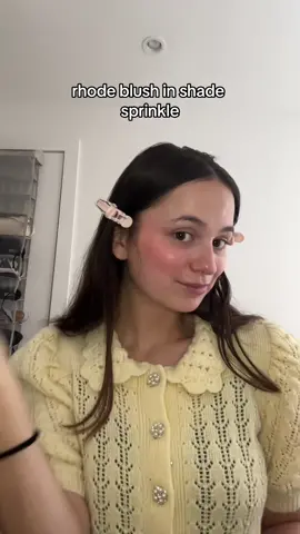 she glides on and blends like a dream. may have to buy more @rhode skin  #fyp #foryoupage #foryou #fypシ #popup #rhodeskin #rhodepopup #rhodeblush #sprinkle #rhodeblushsprinkle #limitededition #CapCut 
