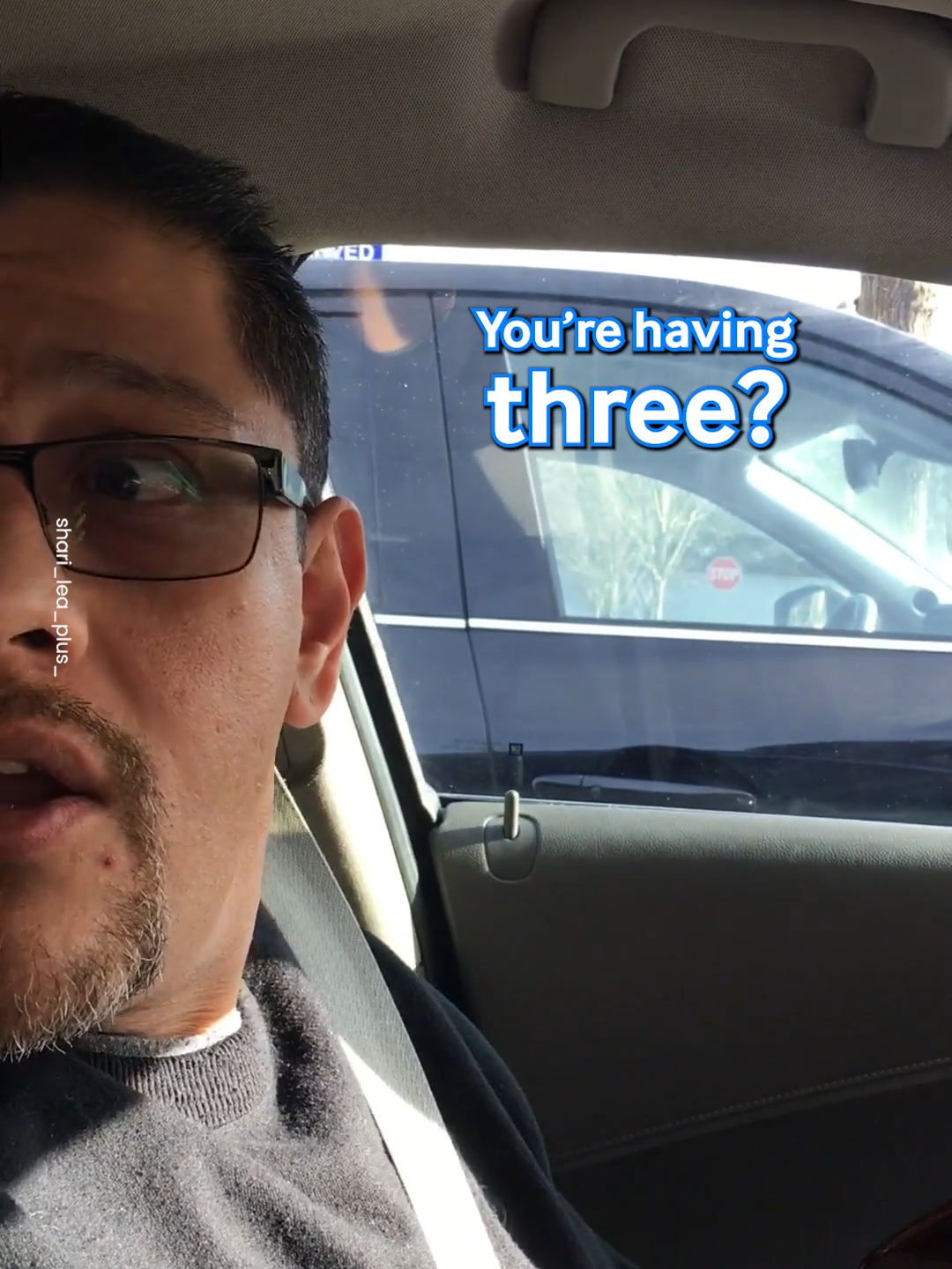 He Wasn't Expecting That! 😲 #dad #daddy #triplets #pregnancy #pregnancyreveal #reveal #omg #babies #baby #fyp #viral