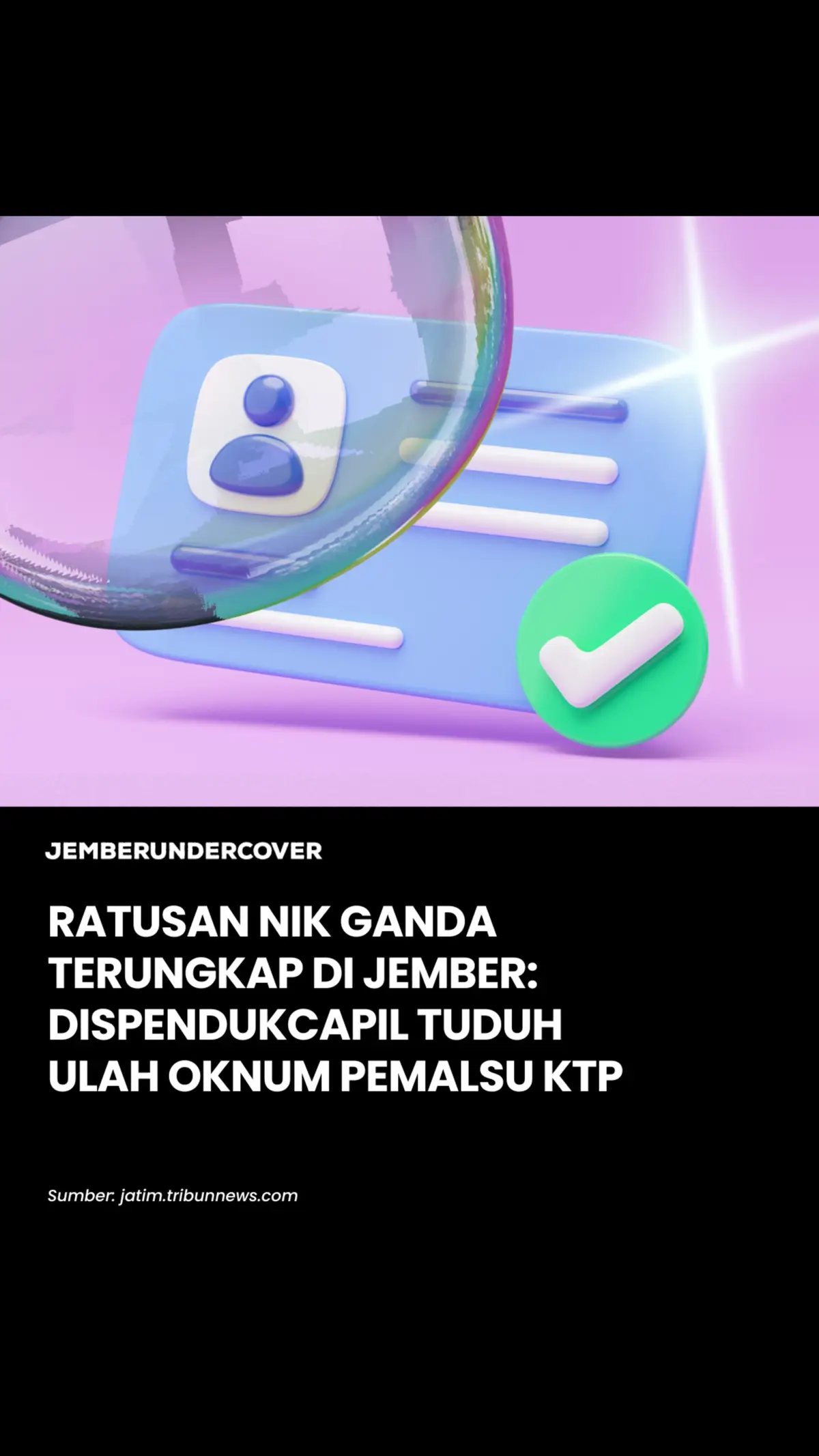 Dispendukcapil Jember menghadapi masalah serius dengan banyaknya kasus Nomor Induk Kependudukan (NIK) ganda. Kepala Dispendukcapil Jember, Isnaini Dwi Susanti, mengungkapkan bahwa setiap hari ditemukan sekitar lima hingga sepuluh NIK ganda, dengan lebih dari 100 kasus terdeteksi selama tahun 2024. Rata-rata, NIK ganda ini dibuat oleh oknum yang membuat KTP dari kabupaten lain, yang terdeteksi melalui alat khusus milik Kemendagri. Untuk mengatasi masalah ini, Isnaini menekankan pentingnya pendataan identitas kependudukan yang tidak hanya disentralkan di Dispendukcapil Jember, tetapi juga melibatkan setiap kantor kecamatan. Tahun ini, empat kecamatan telah diberi alat perekaman baru untuk mempercepat proses pendataan. Isnaini berharap setiap kecamatan dapat melakukan perekaman KTP terhadap 50 warganya setiap hari. Meskipun semua 31 kecamatan memiliki alat perekaman, hanya sembilan yang dilengkapi dengan alat cetak. Isnaini memastikan bahwa SOP mereka menetapkan KTP harus selesai dalam empat hari.  #jemberundercover #jember #jembertiktok #infojemberterkini #beritajember #jember24jam 