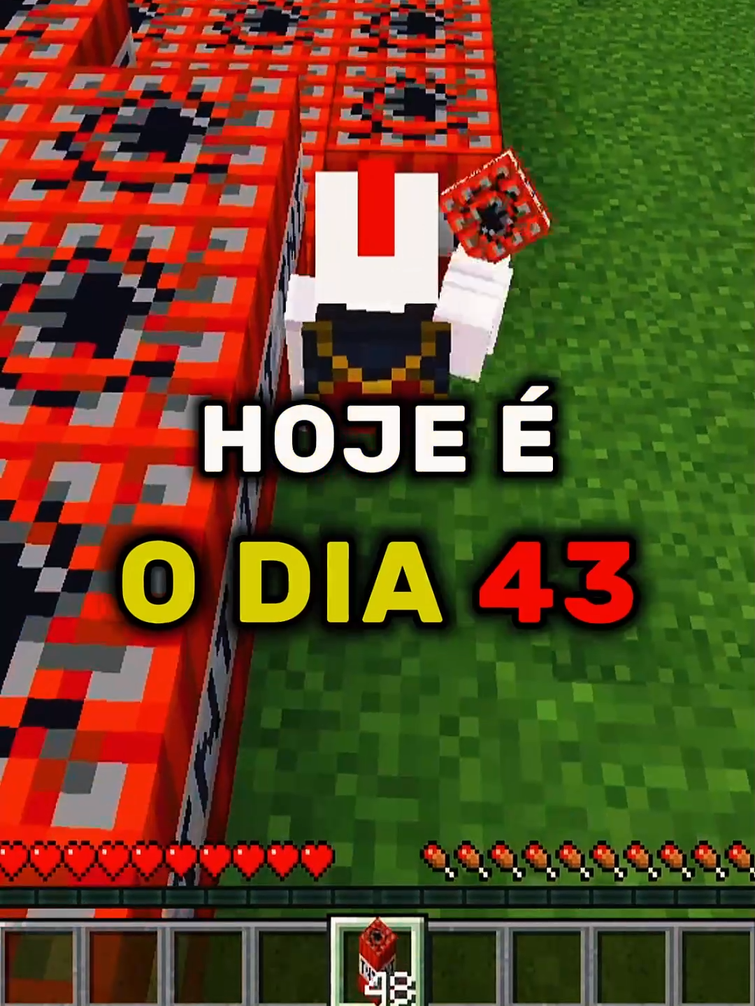 DIA 43 | UM INSCRITO UMA TNT! #Minecraft #timelapse #minecrafttimelapse #minecraftbuild #minecraftbrasil #minecraftbuilding #minecraftmemes