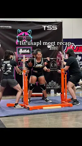 after not working out for 3 months  and only getting a month in for this meet, I think I did pretty well. I'm definitely pretty happy with my numbers, not that far off from my state numbers, plus my bench moved so much better. Arms and back are definitely getting stronger😜 need a new camera immediately 😂#usapl #powerlifting #meet #highschool #fyp #Summer 