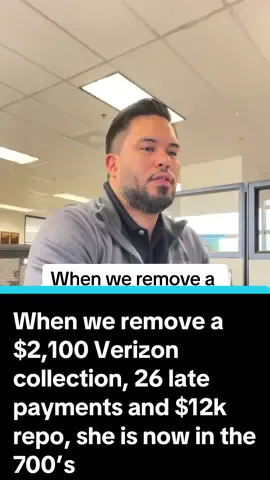 When we remove a $2,100 Verizon collection, 26 late payments and $12k repo, she is now in the 700’s and gets a New Car 🚗 📈 #financialfreedom #creditcard #latepaymentremoval #verizon #creditcarddebt #raisemycreditscore #creditscorematters #work #newcar #highcreditscore #creditrepairservices #removecollections #help #viral #office #fypツ #creditrepair 
