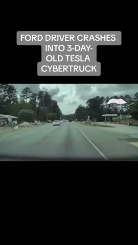 FORD DRIVER CRASHES INTO 3-DAY-OLD TESLA CYBERTRUCK #crash#tesla#cybertruck#insane#impressive#caughtoncamera#dashcam#insurance#baddrivers#foryoupage#entertainment#whambaamteslacam#foryou#fyp