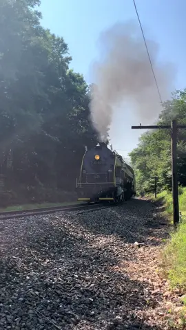Reading and Northern 2102 climbs the grade to Penobscot, right before White Haven Tunnel last weekend with its Iron Horse Rambles train to Tunkhannock from Nesquhoning, PA. #readingandnorthern2102 #pennsylvania #steamtrain #steamlocomotive #steamengine #traintok #trainnerds #railroad 