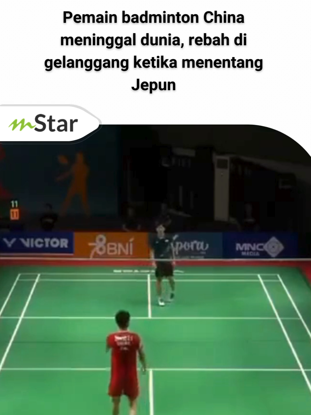 Pemain badminton China meninggal dunia, rebah di gelanggang ketika menentang Jepun #beritatiktok #mstar #badminton #ZhangZhiJie