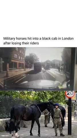 Three runaway military horses bolting through Central London after losing their riders have been caught on camera. The incident is just months after a number of horses broke loose and ran through the UK capital. Police and the military said they worked together to 