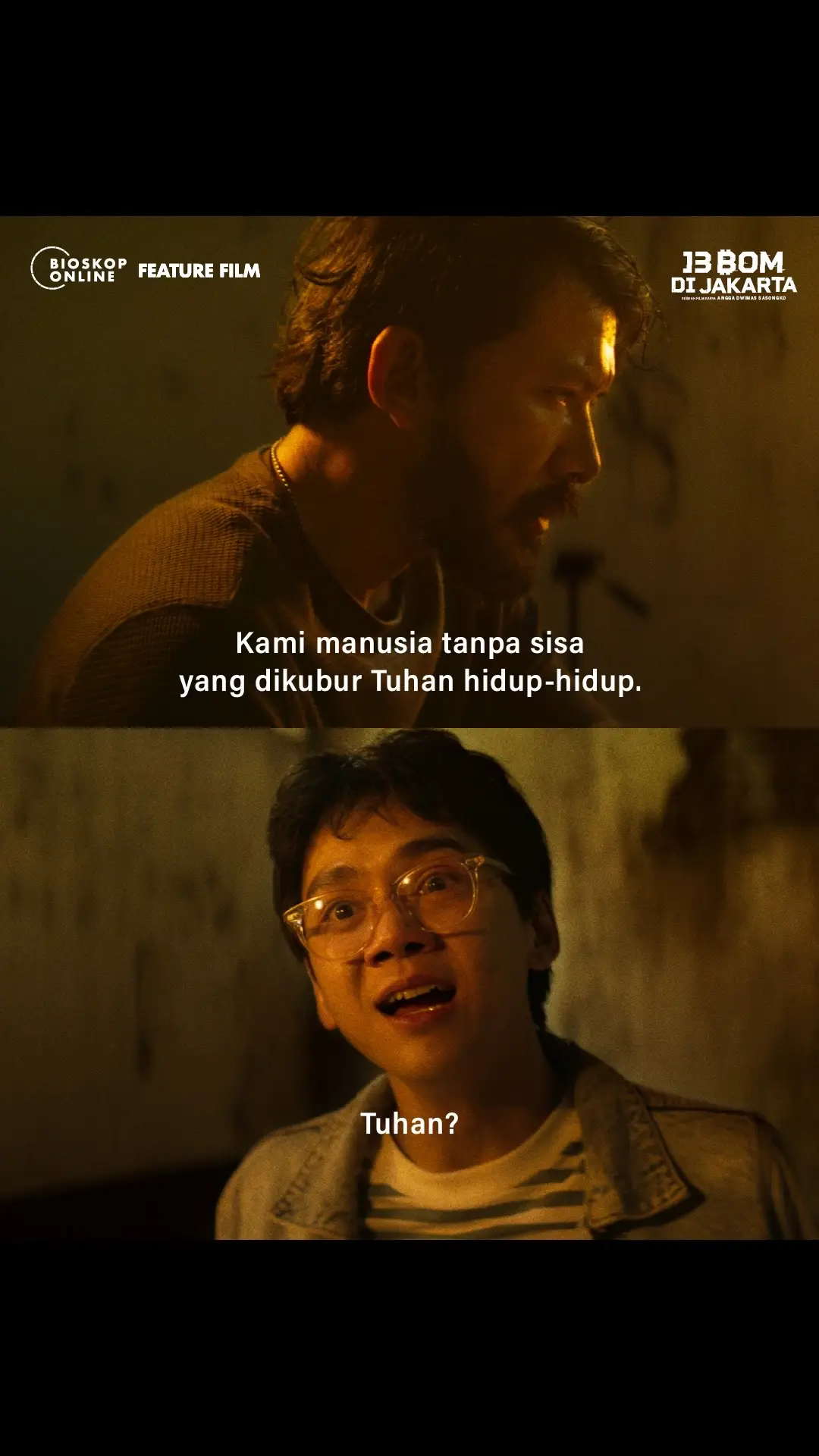 Rasa kehilangan bikin Arok murka pada semesta 😢 Apa yang membuat Arok marah? Apa yang terjadi dalam kisah hidupnya? Penuh dengan pesan yang bikin relate, film 13 Bom di Jakarta bisa kamu tonton di bioskoponline.com 🎥 #13BomdiJakarta #BioskopOnlineFeatureFilm 