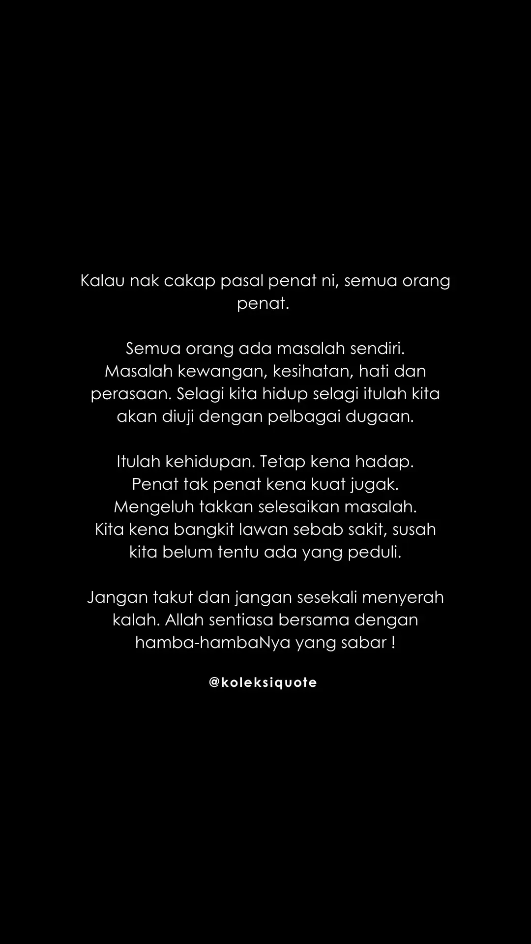 #fypシ #quotes #penat #masalah #fypシ゚viral #Koleksiquote #Allah #kewangan #kesihatan #hati #dugaan #kehidupan #mengeluh #bangkit 